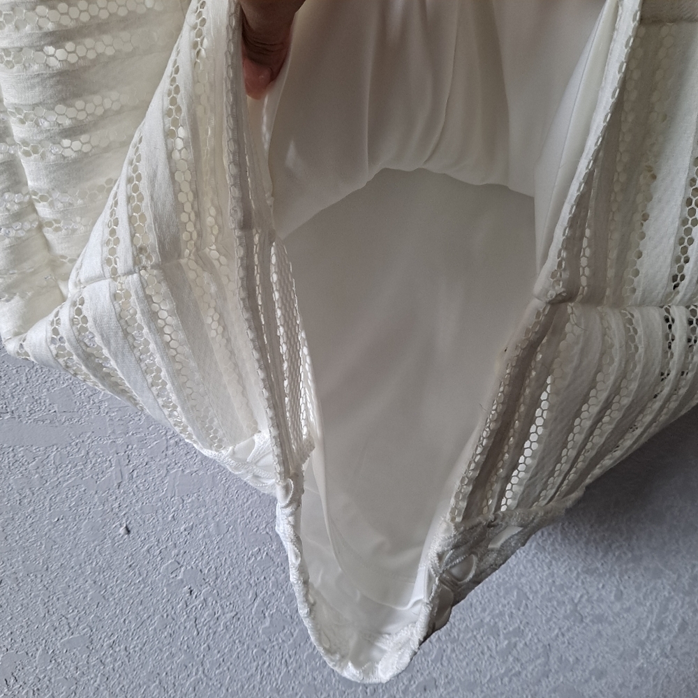 Calvin Klein White Floral Lace Dress - Picture 8 of 8